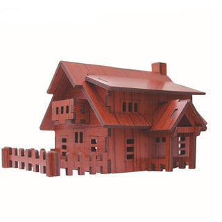 3D Wooden House Puzzle